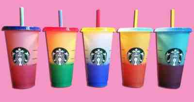 Starbucks Color Changing Cold Cups Set/5 Cups, Lids & Straws Reusable 2019 NEW - Sold on eBay Jul, 6th 2019 for $89.99