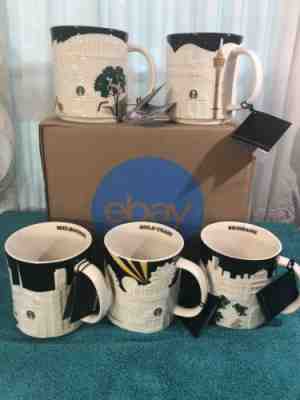 US Seller Lot 5 Mugs NEW STARBUCKS RELIEF Sydney Australia Melbourne Gold Coast