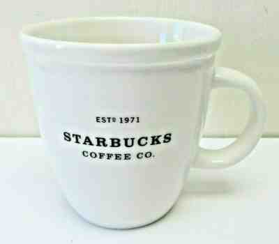 2001 Starbucks Barista Mug Est. 1971 White with Black Coffee Cup Mug 16 oz Large - Sold on eBay Jul, 6th 2019 for $16.95