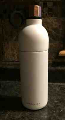 Starbucks Water Bottle Double Wall Stainless Steel 20 Oz White Rose Gold Cap Top - Sold on eBay Jul, 6th 2019 for $15.90