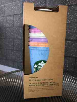 Starbucks Reusable Hot Cups (6 Cups/lids) - Sold on eBay Jul, 6th 2019 for $25.00