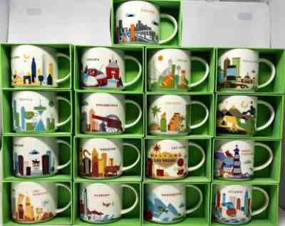 Starbucks You Are Here (YAH) 14oz Mug Lot. 17 TOTAL!!! Brand New! - Sold on eBay Jul, 6th 2019 for $550.00