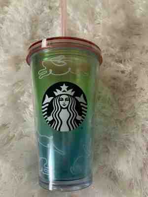 Starbucks 2019 Rainbow Easter Bunny Cold Cup Tumbler - Limited Edition 16 oz - Sold on eBay Jul, 6th 2019 for $19.99