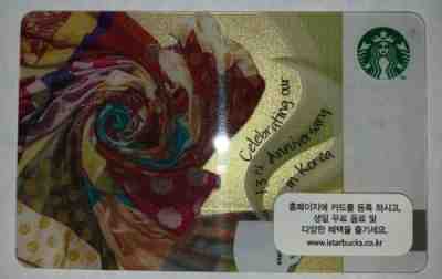 Starbucks Korea 13th Anniversary Card - Sold on eBay Jul, 6th 2019 for $44.99