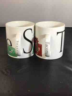 Washington Cities Starbuck Mugs Collector Series Seattle And Tacoma 20oz. - Sold on eBay Jul, 6th 2019 for $17.99