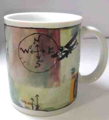 1995 Starbucks Jackal Designs A. Vasilakis House Blend Air Mail Cup Mug - Sold on eBay Jul, 6th 2019 for $19.46