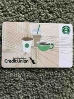 VERY RARE & HTF Starbucks Card AMERICAN AIRLINES CREDIT UNION 2015 Gift Card  - Sold on eBay Jul, 6th 2019 for $22.49