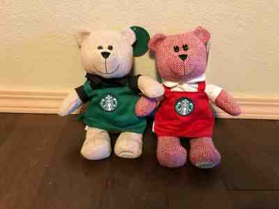 Starbucks 2016 Bearista Bear Plush Apron Mermaid Logo - 2 Limited Edition - Sold on eBay Jul, 6th 2019 for $18.00