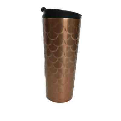  Starbucks ROSE GOLD COPPER SCALES 2017 Travel Tumbler Siren Coffee Cup 16 oz - Sold on eBay Jul, 6th 2019 for $45.00