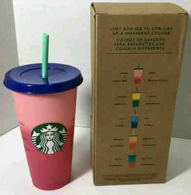 Starbucks COLOR CHANGING 1 SINGLE Cold Cup 24oz Rose Coral Red FREE SHIPPING  - Sold on eBay Jul, 6th 2019 for $24.99