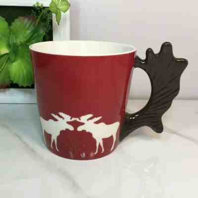 Rare Starbucks Red Reindeer Moose Christmas Coffee Mug Decorative Antler Handle - Sold on eBay Jul, 6th 2019 for $45.00