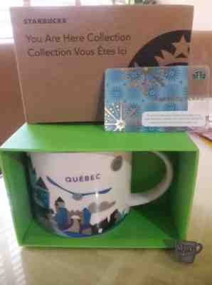 NIB Starbucks Coffee Mug QUEBEC ,CANADA You Are Here YAH 14 oz  With Bonuses - Sold on eBay Jul, 6th 2019 for $38.00