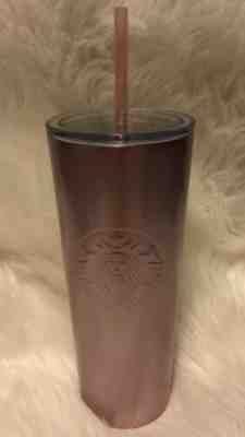 Starbucks 2019 ~NEW~ Rose Gold Pink Glitter Valentines Day Cup Stainless Tumbler - Sold on eBay Jul, 6th 2019 for $38.00