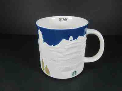Genuine Starbucks Xian Blue Skyline Relief Mug US Seller China Asia  - Sold on eBay Jul, 6th 2019 for $36.95