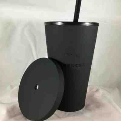 NEW RARE Starbucks Matte Black Cold Cup Limited Grande Tumbler Traveler 16oz - Sold on eBay Jul, 6th 2019 for $25.00