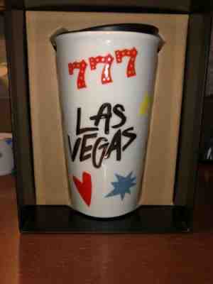 Starbucks Las Vegas 777 Double Walled Ceramic Travel Tumbler 12 oz