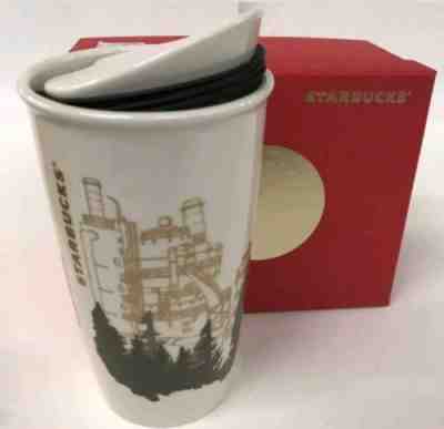 Starbucks SEATTLE Ceramic Tumbler Travel Cup 12 Oz 2015 Edition NEW - Sold on eBay Jul, 5th 2019 for $23.39