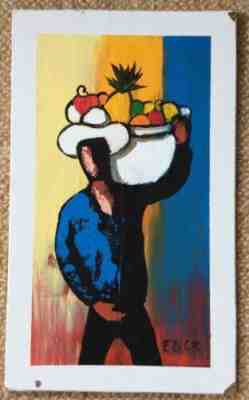 Rare Art Painting Sold In Starbucks Coffee Shops Eloy Zuniga Guevara 2007-08 - Sold on eBay Jul, 5th 2019 for $99.00