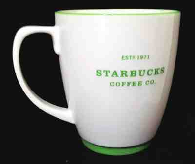 2007 Starbucks Coffee Co 18 oz. Abbey White & Green Large Mug Cup - Sold on eBay Jul, 5th 2019 for $24.99