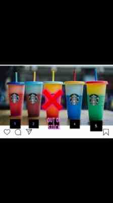 NEW Starbucks Color Changing Reusable Cold Cup  *RARE* CHOOSE ONE (1) COLOR - Sold on eBay Jul, 5th 2019 for $18.00