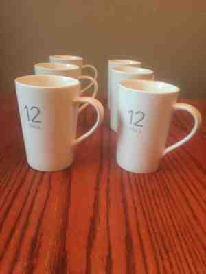 6 STARBUCKS 2011 GRANDE 12 Tall  5” Coffee Mug Tea Cup - Sold on eBay Jul, 5th 2019 for $40.00