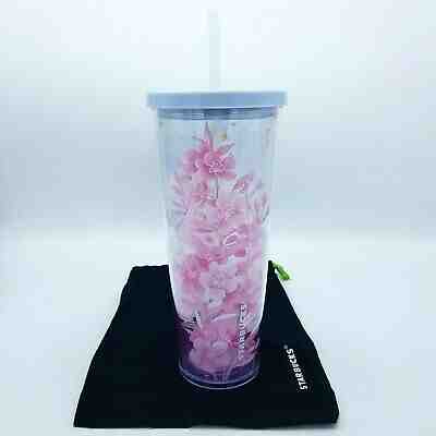 Starbucks Thailand SAKURA Cherry Blossom 2019 Cold Cup Tumbler 24 Oz. + Bag - Sold on eBay Jul, 5th 2019 for $43.50