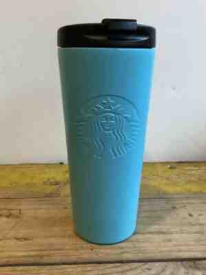 Starbucks Turquoise Stainless Steel Tumbler MATTE BLUE 16oz 2016 Hot Travel - Sold on eBay Jul, 5th 2019 for $30.00