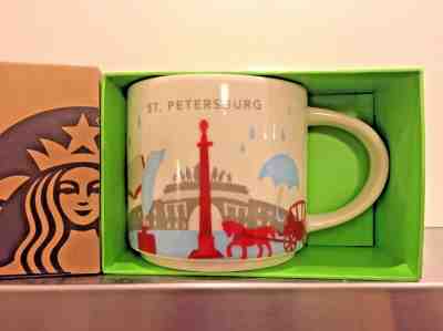 14oz Starbucks RUSSIA ST PETERSBURG You Are Here YAH Series Mug With Box NEW - Sold on eBay Jul, 5th 2019 for $41.39