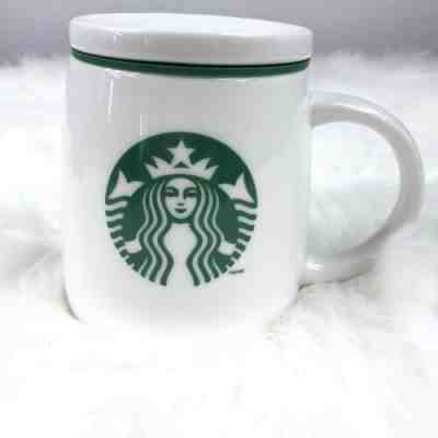 Starbucks 2011 3 Piece Coffee Cup Lid Mermaid White Travel Mug Wide Bottom New - Sold on eBay Jul, 5th 2019 for $19.99