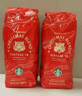 2 lbs Starbucks Christmas Blend Vintage '18 Whole Bean Coffee - 2 Bags  - Sold on eBay Jul, 5th 2019 for $24.99