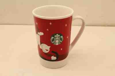 2011 Starbucks Christmas Ceramic Red Coffee Mug Cup Dog Sled 12 oz - Sold on eBay Jul, 15th 2019 for $19.95