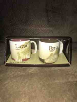 Lima & Peru Starbucks Demitasse Espresso Mugs - Sold on eBay Jul, 15th 2019 for $29.99