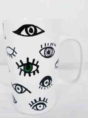 Rare STARBUCKS Coffee Co 2014 Eyes Art Cup MUG 16 oz Eyes Drawing Black White  - Sold on eBay Jul, 15th 2019 for $15.00