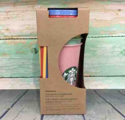 NEW Starbucks COLOR CHANGING Cups Cold Set RARE Summer 2019 5 Cups Lids Straws - Sold on eBay Jul, 15th 2019 for $61.46