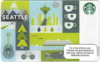  USA  Starbucks card Old " SEATTLE " 2011  - Sold on eBay Jul, 15th 2019 for $18.45