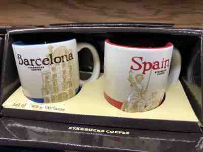2 Demitasse Starbucks City Mugs 3 oz Mini Icon Spain & Barcelona - Sold on eBay Jul, 15th 2019 for $19.97
