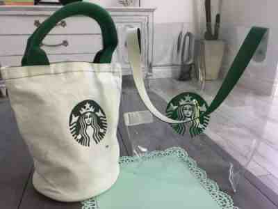2 of STARBUCKS Canvas & PVC Tote Bags - Sold on eBay Jul, 14th 2019 for $20.00