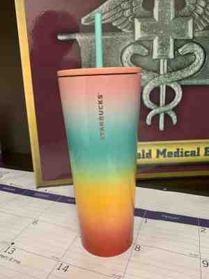 NEW Starbucks Tumbler Summer Collection 2019 Venti 24oz SS Rainbow Colors - Sold on eBay Jul, 14th 2019 for $39.99