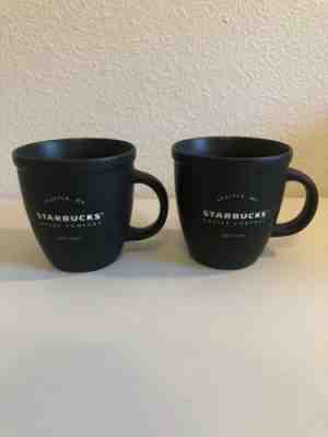 Pair Of Starbucks Coffee Mug Cup 16 oz Seattle WA 2016 Laser Etched Matte Black - Sold on eBay Jul, 14th 2019 for $37.99