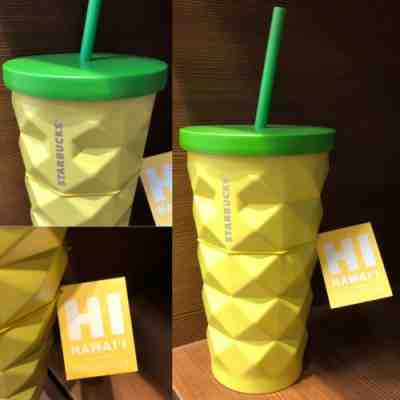 Starbucks Hawaii 2016 Pineapple Coffee Tumbler Cold Metal Cup 16 oz. Grande - Sold on eBay Jul, 14th 2019 for $37.99