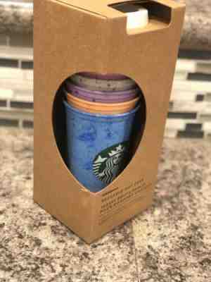 NEW Starbucks Reusable Marble Coffee Hot Cups 6 Rainbow Multicolored Set 16oz - Sold on eBay Jul, 14th 2019 for $21.99