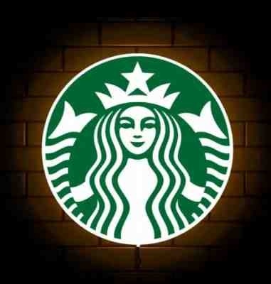 Starbucks Doubled-Sided Lighted LED Sign 18 inch diameter - Sold on eBay Jul, 14th 2019 for $74.00
