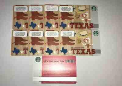 **NEW 9 PACK OF 2012 TEXAS THE LONE STAR STATE CITY STARBUCKS CARDS** - Sold on eBay Jul, 14th 2019 for $20.99