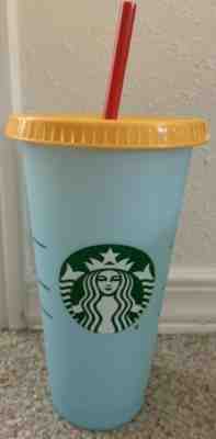 NEW RARE Starbucks Color Changing Reusable Cold Cup- Sky To Cobalt - Sold on eBay Jul, 14th 2019 for $15.50