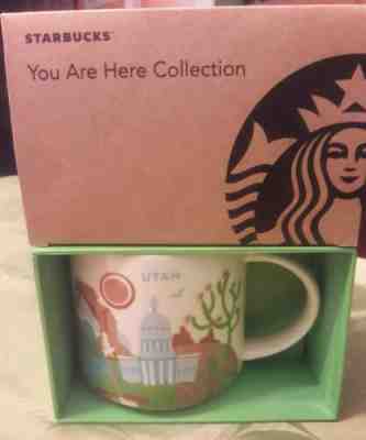 NIB w/SKU Starbucks Coffee Mug UTAH,USA  You Are Here YAH 14 oz. - Sold on eBay Jul, 14th 2019 for $29.50
