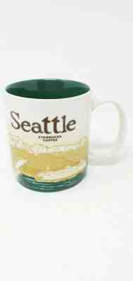 Starbucks Seattle Cup Mug Collector Series City Mug 2010 Green Gold White - Sold on eBay Jul, 14th 2019 for $23.99