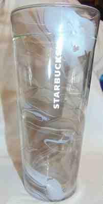 Starbucks Glass tumbler 20 Ounces gray and white marbed glass NO LID - Sold on eBay Jul, 14th 2019 for $21.50