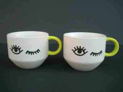 STARBUCKS 2017 Winking Siren Eyes Mug Cup CUPS SET OF 2 LOT  COFFEE TEA NEW - Sold on eBay Jul, 14th 2019 for $22.40