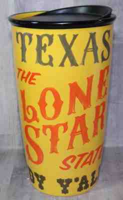 STARBUCKS TEXAS TEJAS YELLOW THE LONE STAR STATE TRAVEL MUG CUP ~ NEW NWT ~ VHTF - Sold on eBay Jul, 13th 2019 for $37.99