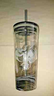 STARBUCKS Double Wall Venti Glass Marble Cold Cup Travel Tumbler 20oz  - Sold on eBay Jul, 13th 2019 for $25.50